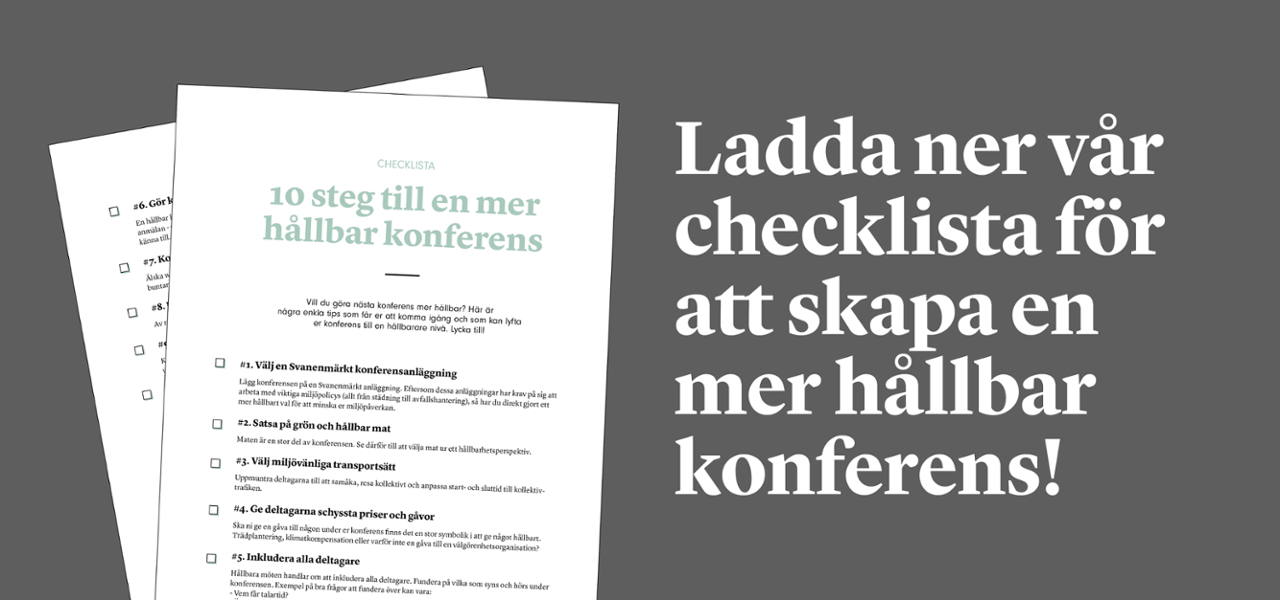 10 tips för en mer hållbar konferens